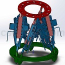 Stewart平台（六自由度液压平台）模型Solidworks设计