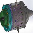 雷恩MW54燃气涡轮发动机模型Solidworks设计