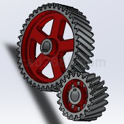 solidworks斜齿轮副模型