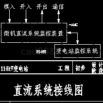 CAD110Kv变电站直流系统接线图