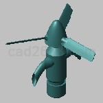 Step/iges/stl涡轮螺旋桨发动机