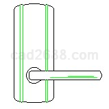 CAD五金件系列门把手图块