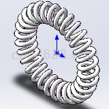 Solidworks圆周弹簧模型