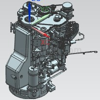 Step/iges/stl六缸柴油发动机