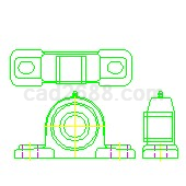 带座轴承系列外形图CAD图形