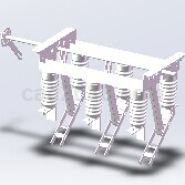 Step/iges/stl格式20KV隔离开关3D模型