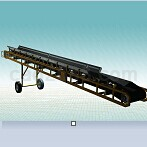 Step/iges/stl倾斜皮带运输机