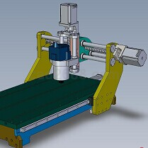 雕刻机模型SolidWorks设计装配及部件图