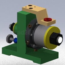 钻套筒径向孔夹具模型Solidworks