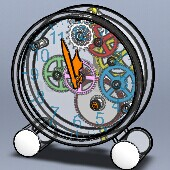 Soidworks巧妙的闹钟机械传动模型