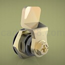 Step/iges/stl凸轮锁紧双位模型