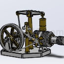 投影仪斯特灵发动机solidworks模型