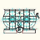 JS1000双卧轴搅拌机CAD图形