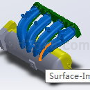 发动机进气歧管涡轮3D模型SOLIDWORKS
