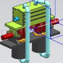 0.3L排量2缸斯特林发动机UG模型