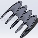 先进的螺旋形状Solidworks模型