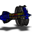 劳斯莱斯航空发动机SolidWorks模型