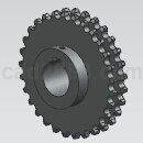 双排链轮UG模型