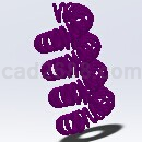 异行弹簧Solidworks模型