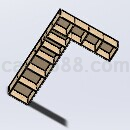 角落书架Solidworks模型