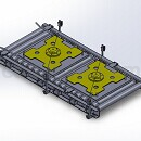 工件通过检测设备Solidworks模型