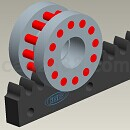 滚轮齿条传动Step/iges/stl模型