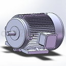 带底脚无凸缘电机80MSolidworks模型