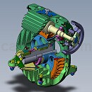 蜗轮传动机构模型Step\ iges\stl 格式
