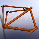 自行车车架Solidworks模型