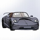 敞篷跑车模型Solidworks格式