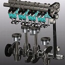 四缸发动机模型ProE格式