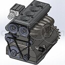 四缸四冲程大扭矩发动机Solidworks格式