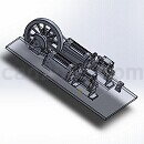 卧式双蒸汽模型Solidworks格式
