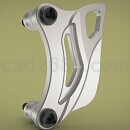 赛车制动钳罩板Step/iges/stl格式