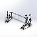 双脚踏板低音鼓模型Solidworks格式