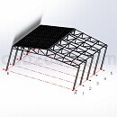 钢结构厂房模型Solidworks格式