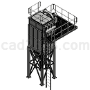 除尘器采用褶裥袋模型Solidworks格式