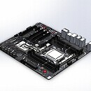 华硕水冷散热器模型Solidworks格式