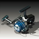 钓鱼竿鱼线收放机构模型Inventor格式