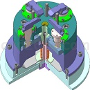 五轴铣床专用气动卡盘PROE格式