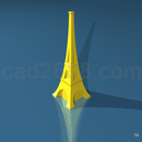 3D打印模型埃菲尔铁塔花瓶