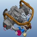 HKS700T飞机发动机Proe格式