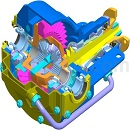 越野车驱动桥齿轮箱（焊接外壳）模型UG格式