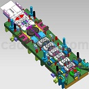 汽车车身钢板多工位级进模模型UG设计