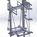 井道电梯轿厢架机构模型Solidworks设计