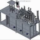 激光焊线合成卡双界面银行卡生产设备模型PROE设计