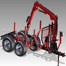 木材拖车（抓木拖车）模型CATIA设计