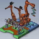 框架焊接夹具模型Solidworks设计