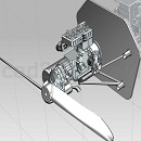 庞巴迪飞机发动机模型UG设计