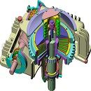 带有安全离合器的蜗轮模型UG设计